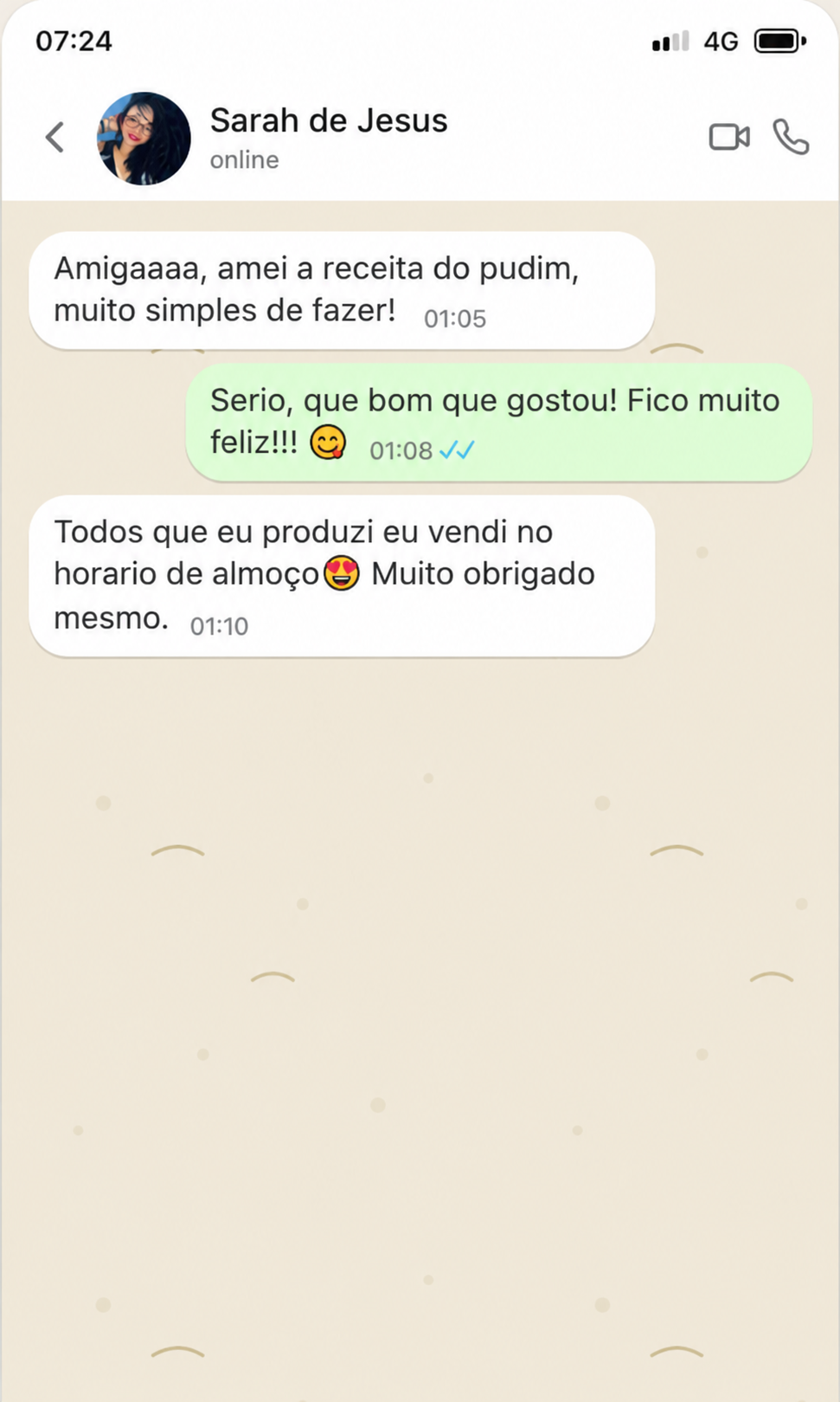 Depoimento real de aluna 1
